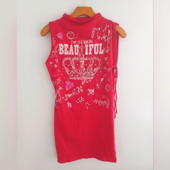 Tops - I'm the Queen Beautiful Side Open Tie Up Tunic (Brand New)